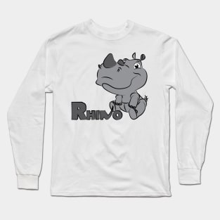 Cute Rhino Long Sleeve T-Shirt